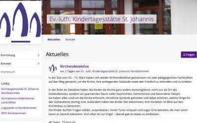 Neue Seite der Kindertagesstätte